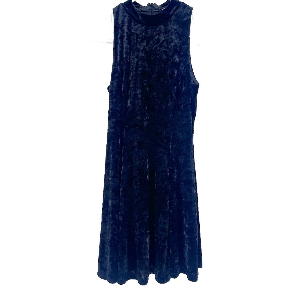 Romeo Juliet Couture Dress Women Small Black Velvet Velour Sleeveless Goth Fairy